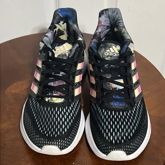 🔥🔥 ADIDAS EQ21 RUN “Bounce” Floral Print Running Shoes - PERFECT - Women Sz 7