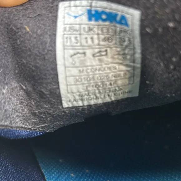 🔥🔥🔥 Hoka One One Conquest Men's Running Shoes Blue Size: 11.5🔥🔥🔥