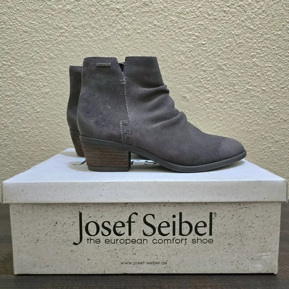 🆕️ Josef Seibel Women's Daphne 50‎ Asphalt Gray Suede Ankle Boot Size 37 (6.5)