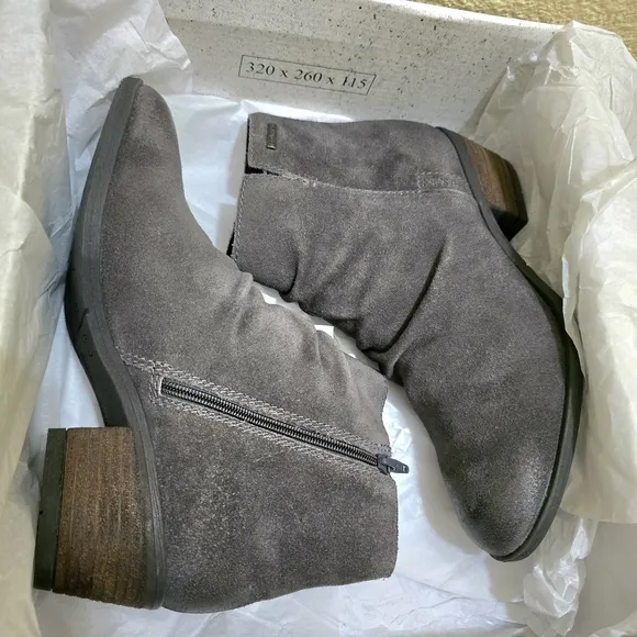 🆕️ Josef Seibel Women's Daphne 50‎ Asphalt Gray Suede Ankle Boot Size 37 (6.5)