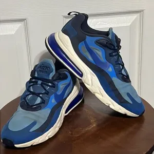 🔥🔥 NIKE AIR 270 REACT Running Training Shoes Blue - Men Sz 11 - Good Condition