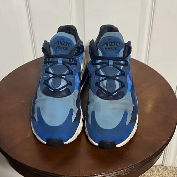 🔥🔥 NIKE AIR 270 REACT Running Training Shoes Blue - Men Sz 11 - Good Condition