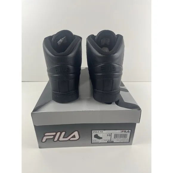 [1CM00347-001] NEW IN BOX MEN'S FILA VULC 13 SNEAKERS BLACK BLACK BLACK Size 10