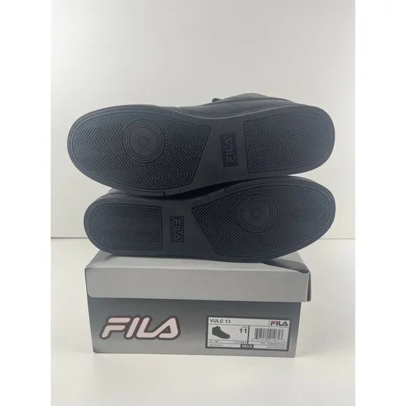[1CM00347-001] NEW IN BOX MEN'S FILA VULC 13 SNEAKERS BLACK BLACK BLACK  Size 11