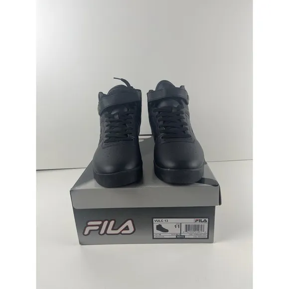 [1CM00347-001] NEW IN BOX MEN'S FILA VULC 13 SNEAKERS BLACK BLACK BLACK  Size 11
