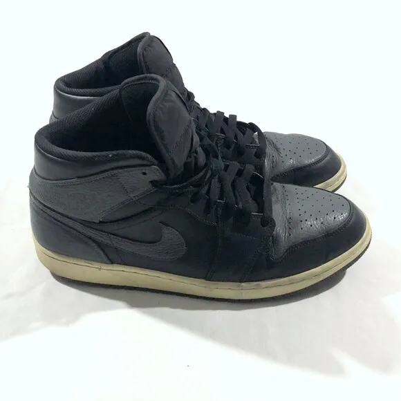 2018 Nike Air Jordan 1 Mid Dark Grey Shadow Dunk Sneakers Shoes 554724-041 Sz 12