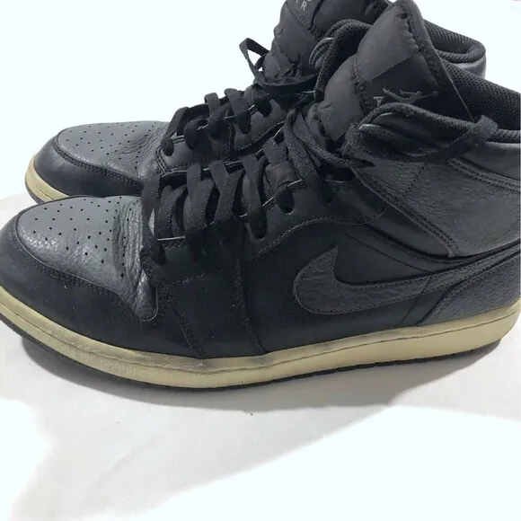 2018 Nike Air Jordan 1 Mid Dark Grey Shadow Dunk Sneakers Shoes 554724-041 Sz 12