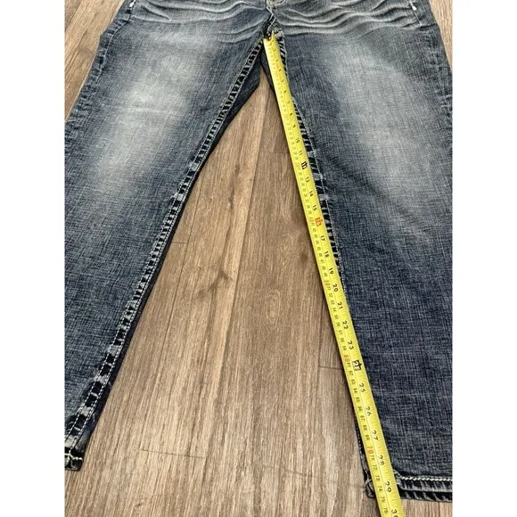 221257 NEW BUCKLE SALVAGE MENS ANARCHY STRAIGHT STRETCH JEANS IN JULY SZ 40