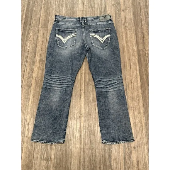 221257 NEW BUCKLE SALVAGE MENS ANARCHY STRAIGHT STRETCH JEANS IN JULY SZ 40