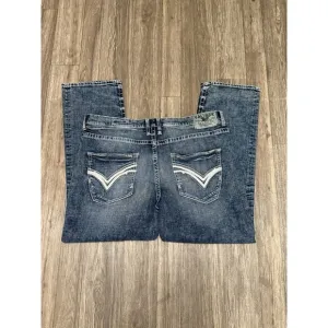 221257 NEW BUCKLE SALVAGE MENS ANARCHY STRAIGHT STRETCH JEANS IN JULY SZ 40