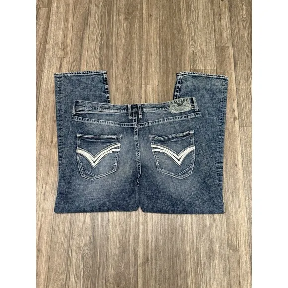 221257 NEW BUCKLE SALVAGE MENS ANARCHY STRAIGHT STRETCH JEANS IN JULY SZ 40