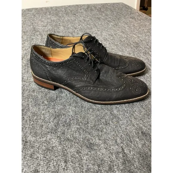 480-)Cole Haan C24112 Warren Black Wingtip Shoes Men Sz 8 M