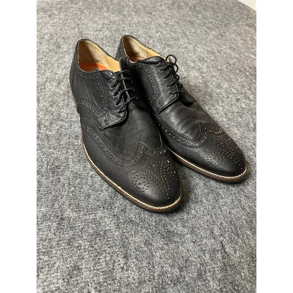 480-)Cole Haan C24112 Warren Black Wingtip Shoes Men Sz 8 M