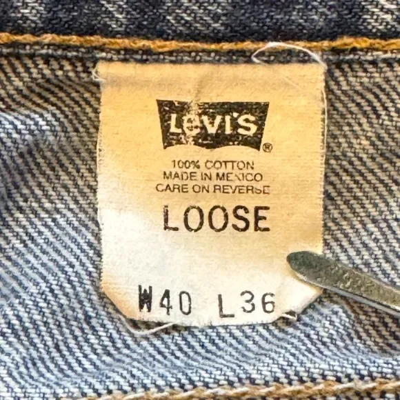 90s Vintage Levi's 545 Jeans Loose Fit Denim Blue Cotton Mens Size W38 L35