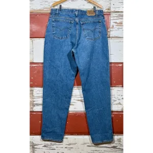 90s Vintage Levi's 545 Jeans Loose Fit Denim Blue Cotton Mens Size W38 L35