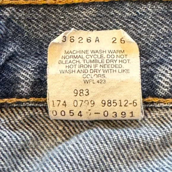 90s Vintage Levi's 545 Jeans Loose Fit Denim Blue Cotton Mens Size W38 L35