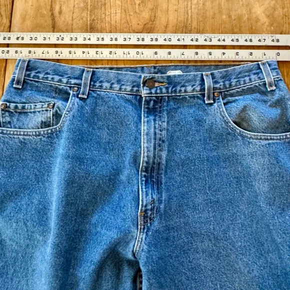 90s Vintage Levi's 545 Jeans Loose Fit Denim Blue Cotton Mens Size W38 L35