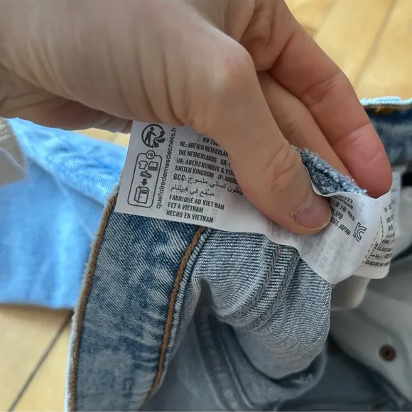 Abercrombie &amp; Fitch Sz 27L Curve Love The Ankle Straight Ultra High Rise Jeans