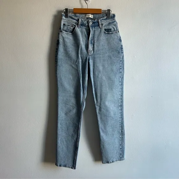 Abercrombie &amp; Fitch Sz 27L Curve Love The Ankle Straight Ultra High Rise Jeans