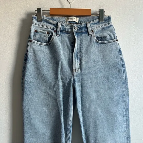 Abercrombie &amp; Fitch Sz 27L Curve Love The Ankle Straight Ultra High Rise Jeans