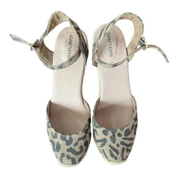 Adam Tucker Women's Bethany Leopard Print Espadrilles NWOB Size 9
