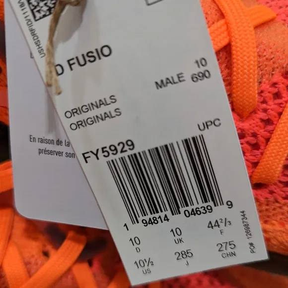Adidas 4D Fusio Screaming Orange Prime knit Running Training shoes Men's 10.5