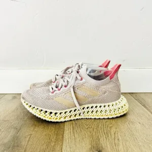 Adidas 4DFWD X STRUNG Beige and Pink Running Shoes Women’s Size 7.5