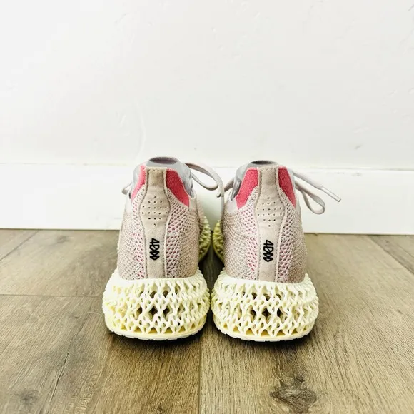 Adidas 4DFWD X STRUNG Beige and Pink Running Shoes Women’s Size 7.5