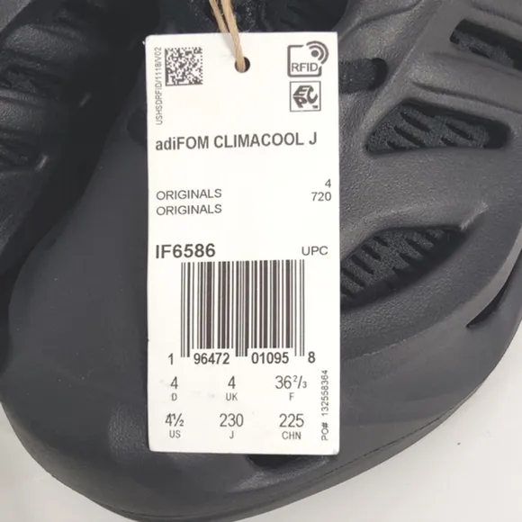 ADIDAS Adifom Climacool J Sneakers Unisex Kids Size ,4.5 Core Black Silver IF658