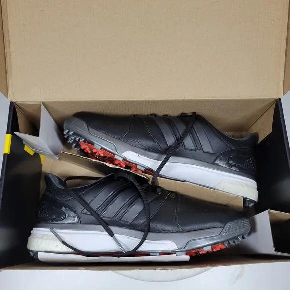 Adidas Adipower Boost 2 Golf Shoes Mens 9 Black Lace Up Climaproof Athletic