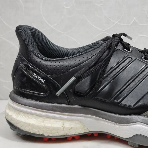 Adidas Adipower Boost 2 Golf Shoes Mens 9 Black Lace Up Climaproof Athletic