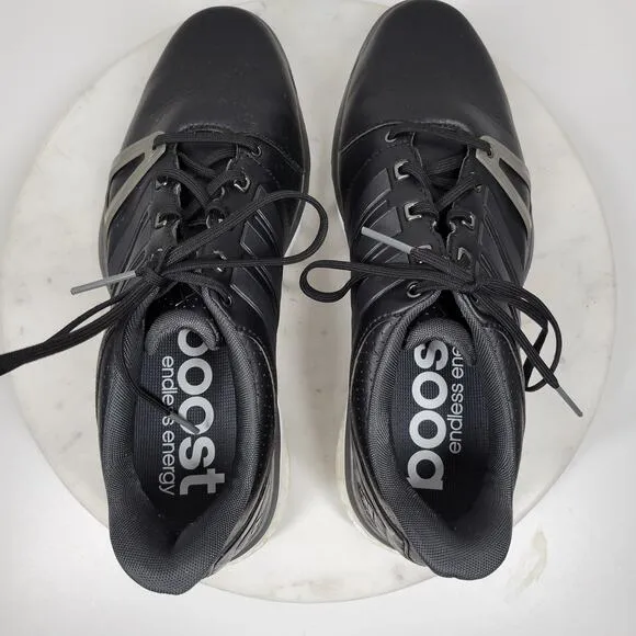 Adidas Adipower Boost 2 Golf Shoes Mens 9 Black Lace Up Climaproof Athletic