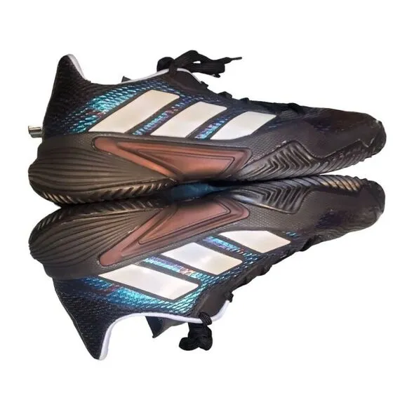 Adidas Barricade Tennis Shoes Sneakers HQ8415 Black Size 7.5. NO BOX