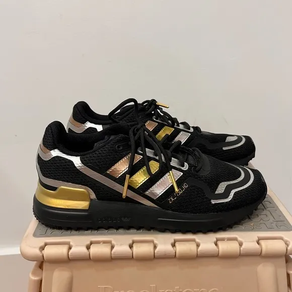 Adidas Big Kids' Originals ZX 750 Black gold size 5