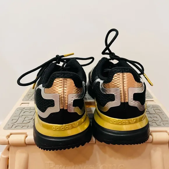 Adidas Big Kids' Originals ZX 750 Black gold size 5
