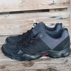 Adidas Black and Red Athletic Shoes with Rugged Design