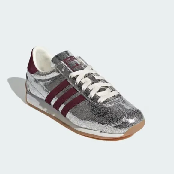 Adidas Country OG Metallic and Maroon Sneakers Retro Style