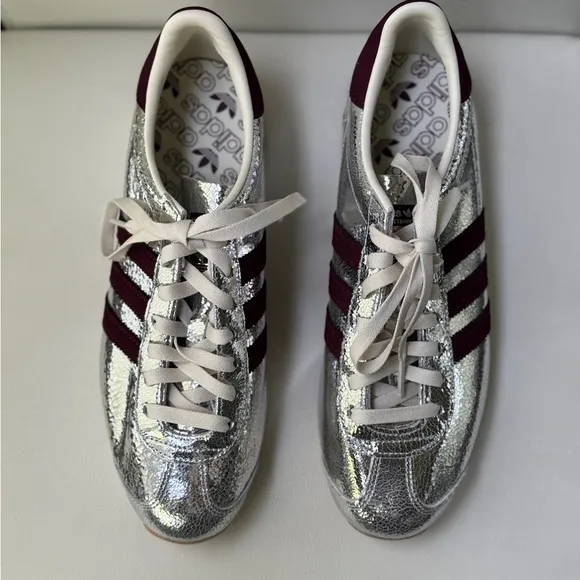 Adidas Country OG Metallic and Maroon Sneakers Retro Style
