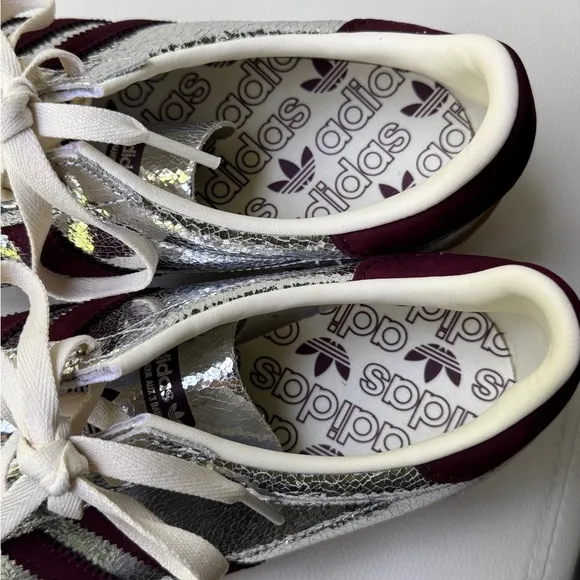 Adidas Country OG Metallic and Maroon Sneakers Retro Style