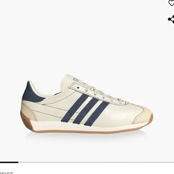 Adidas Country OG Sneakers Leather Shoes Cream Blue Mens 7.5 wmn 8.5