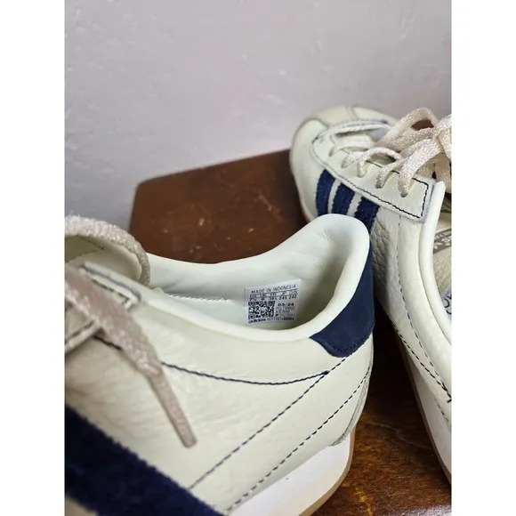 Adidas Country OG Sneakers Leather Shoes Cream Blue Mens 7.5 wmn 8.5