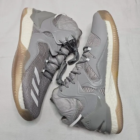 Adidas D Rose 7 Athletic Basketball Gray White Shoes Sneakers Mens Size 14 NEW