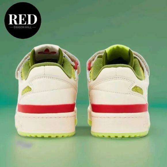 Adidas Dr. Seuss x Forum Low The Grinch Cream White Shoes - Men's Size 11
