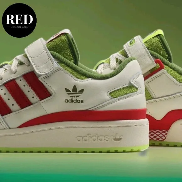 Adidas Dr. Seuss x Forum Low The Grinch Cream White Shoes - Men's Size 11
