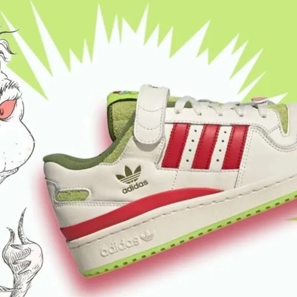 Adidas Dr. Seuss x Forum Low The Grinch Cream White Shoes - Men's Size 11
