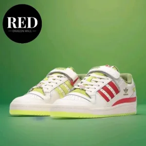 Adidas Dr. Seuss x Forum Low The Grinch Cream White Shoes - Men's Size 11