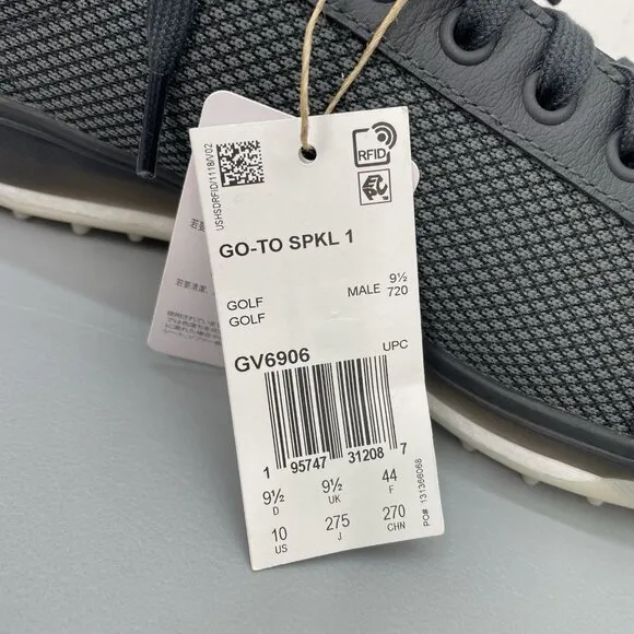 Adidas Go To 1 Spikeless Golf Shoes Sneakers Waterproof Athletic Gray Mens 10
