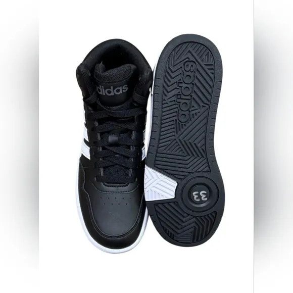 ADIDAS Hoops Mid 3.0 K, GW0402, Unisex, Size US 4, Color Black, Without Box