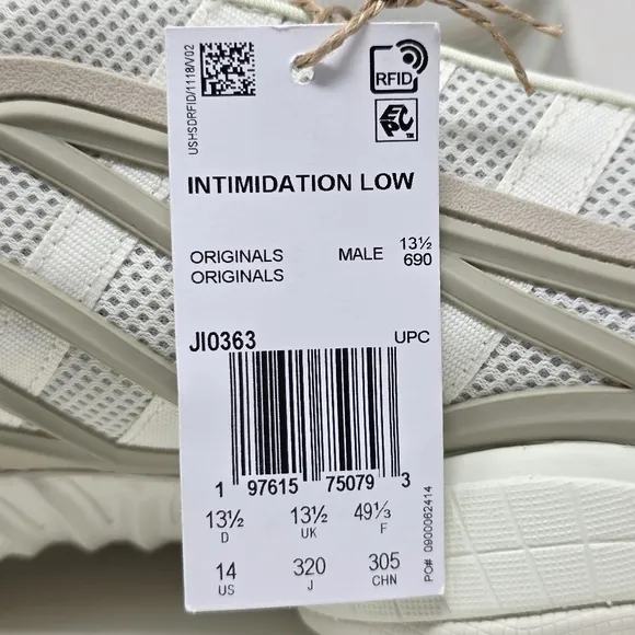 Adidas Intimidation Low Rise Sneakers Shoes JI0363 Men's US Size 14 New