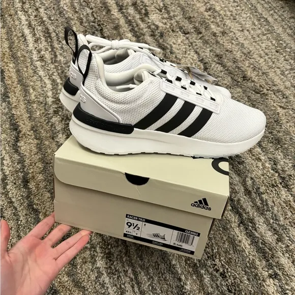 Adidas Men Cloudfoam Running Shoes Sz 9 1/2 | Adidas Racer TR21 Men Sneakers 9.5